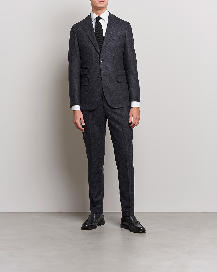 Herre | Flannelsbukser | Morris Heritage | Jack Flannel Suit Trousers Grey