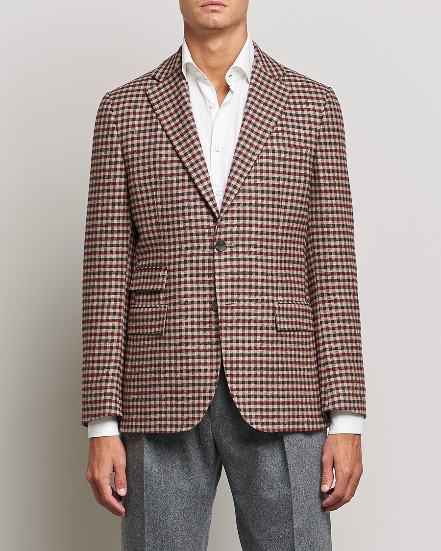 Herre | Blazere & jakker | Morris Heritage | Keith Tartan Cotton/Cashmere Blazer Brown