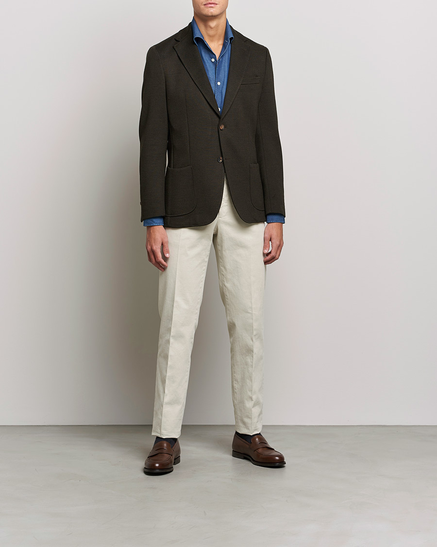 Herre | Blazere & jakker | Morris Heritage | Mike Wool Jersey Blazer Brown
