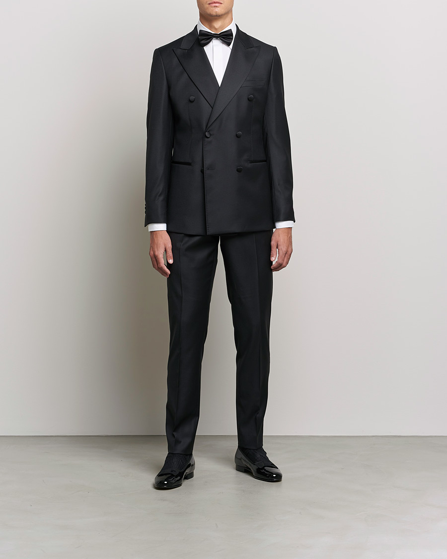 Herre | Blazere & jakker | Morris Heritage | Double Breasted Tuxedo Blazer Black