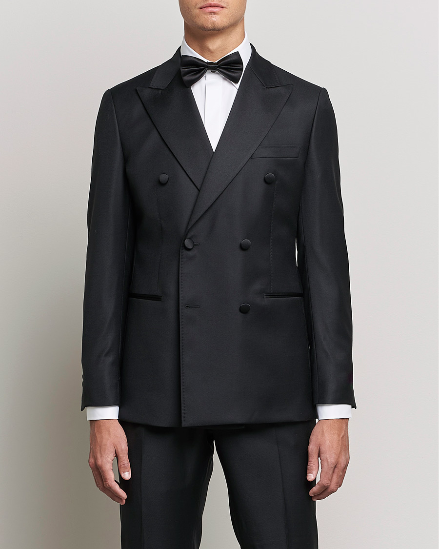 Herre | Blazere & jakker | Morris Heritage | Double Breasted Tuxedo Blazer Black