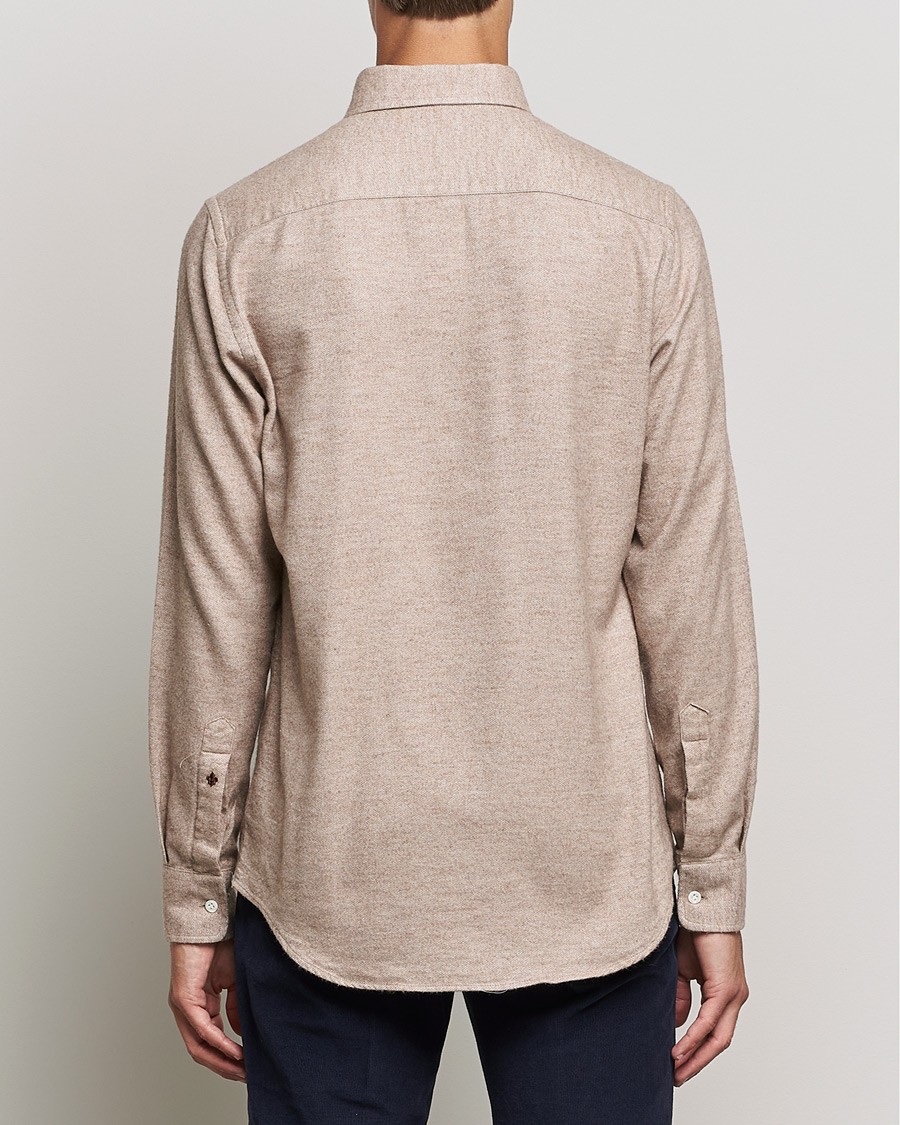 Herre | Skjorter | Morris Heritage | Button Down Flannel Shirt Brown