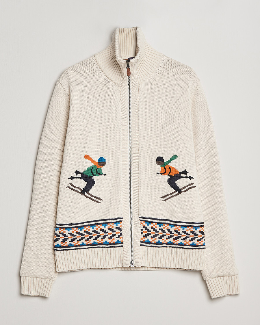 Herre | Trøjer | Morris | Clyde Full Zip Cardigan Off White