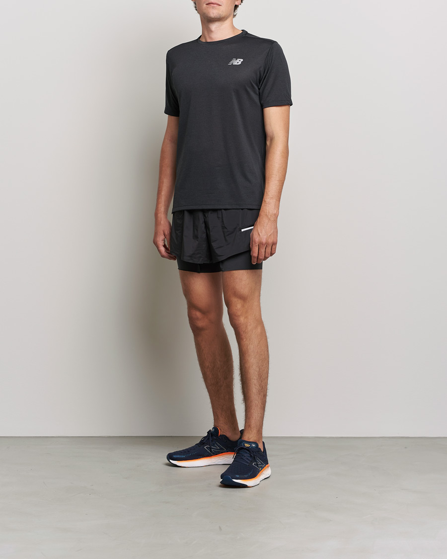 Herre | New Balance | New Balance Running | Impact Run Short Sleeve T-Shirt Black