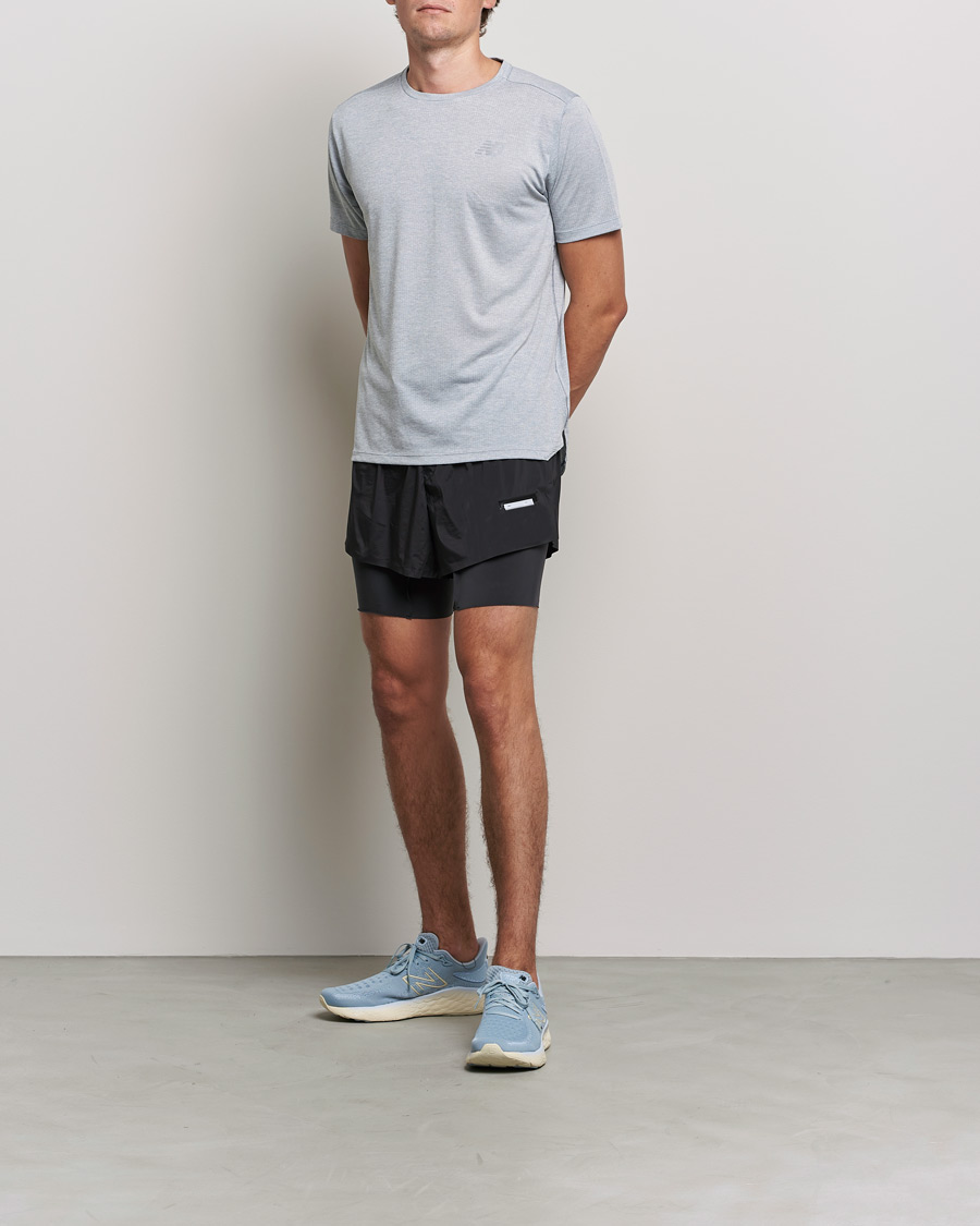 Herre | New Balance | New Balance Running | Impact Run Short Sleeve T-Shirt Athletic Grey
