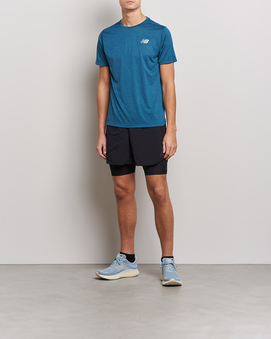 Herre | T-Shirts | New Balance Running | Impact Run Short Sleeve T-Shirt Dark Moonstone