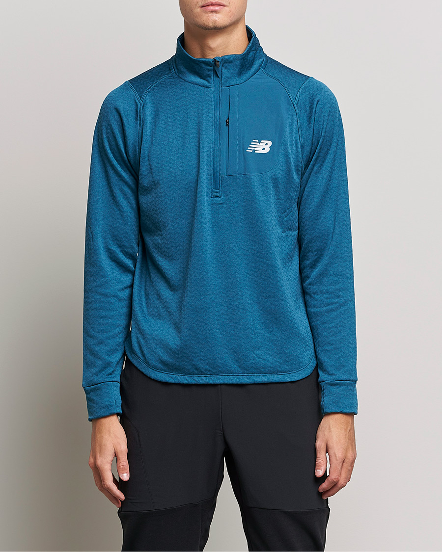 Herre | Trøjer | New Balance Running | Heat Grid Half Zip Dark Moonstone