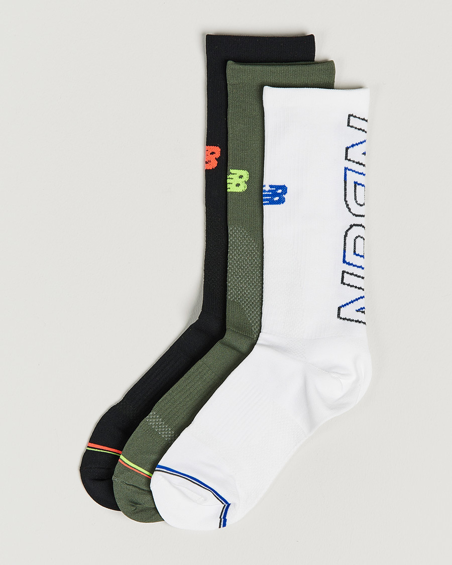 Herre | New Balance Running 3-Pack Accelerate Crew Running Socks White/Navy/Black | New Balance Running | 3-Pack Accelerate Crew Running Socks White/Navy/Black