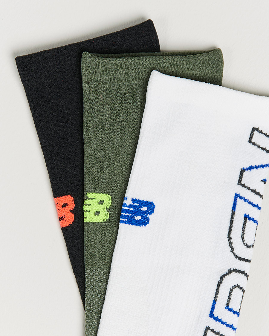 Herre | New Balance Running 3-Pack Accelerate Crew Running Socks White/Navy/Black | New Balance Running | 3-Pack Accelerate Crew Running Socks White/Navy/Black