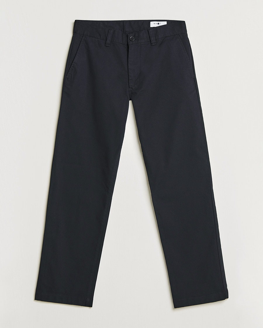 Herre | Bukser | NN07 | Alex Straight Fit Cotton Chinos Black