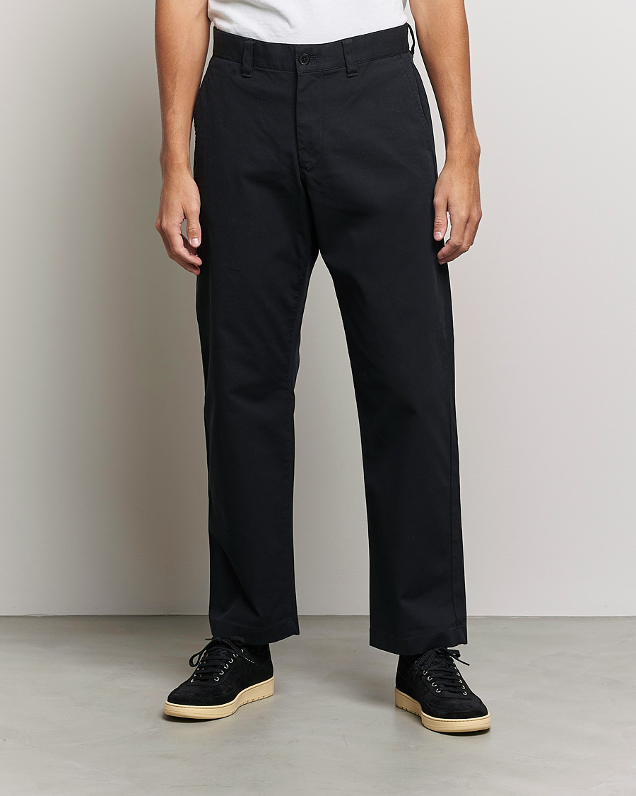 Herre | Bukser | NN07 | Alex Straight Fit Cotton Chinos Black