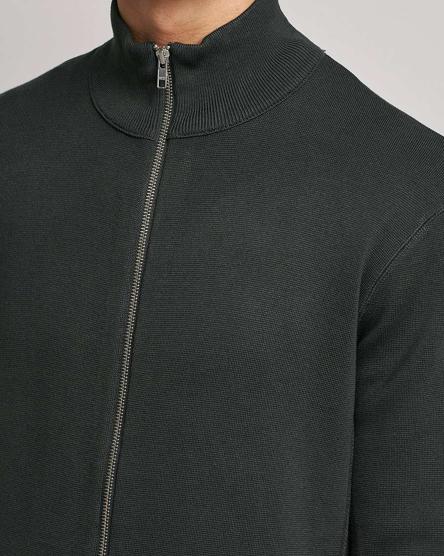 Herre | Trøjer | NN07 | Luis Knitted Full-Zip Sweater Dark Army