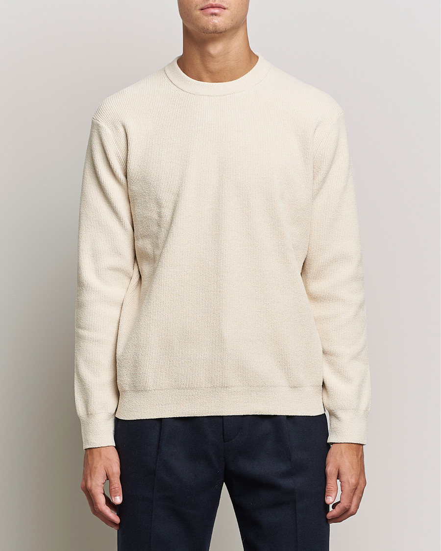 Herre | Strikkede trøjer | NN07 | Danny Knitted Sweater Ecru