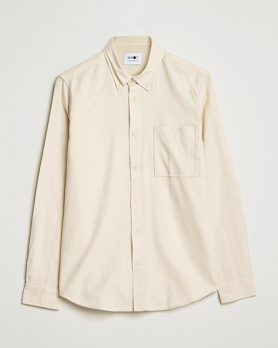Herre | Skjorter | NN07 | Arne Brushed Flannel Shirt Ecru