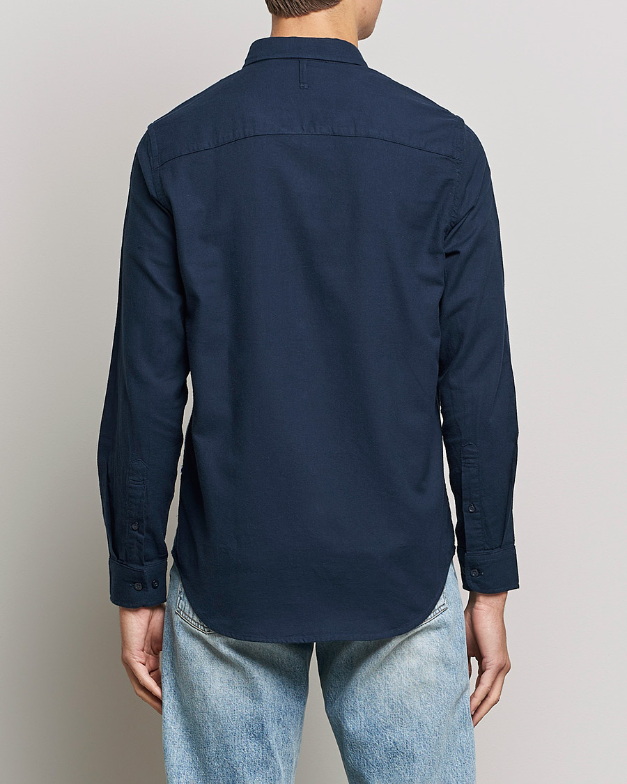 Herre | Skjorter | NN07 | Arne Brushed Flannel Shirt Navy Blue