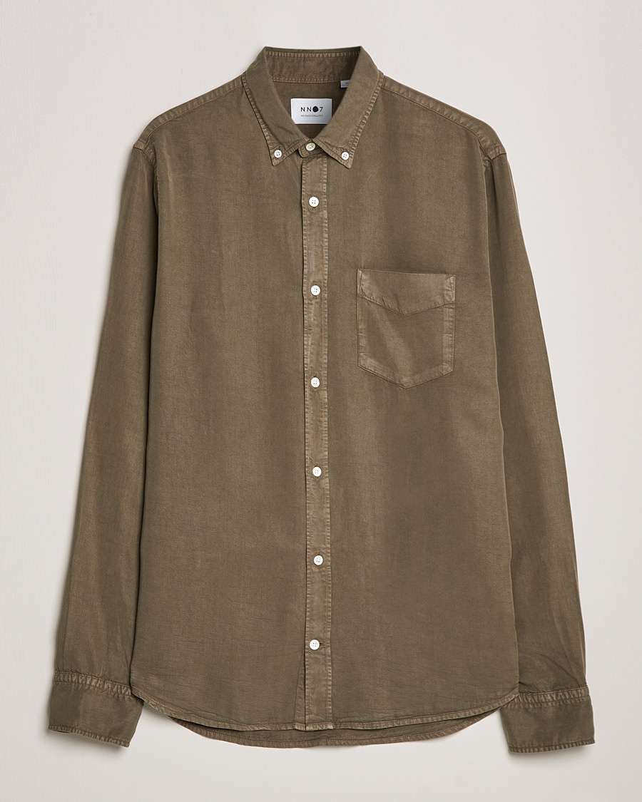 Herre | Skjorter | NN07 | Levon Tencel Shirt Dark Clay