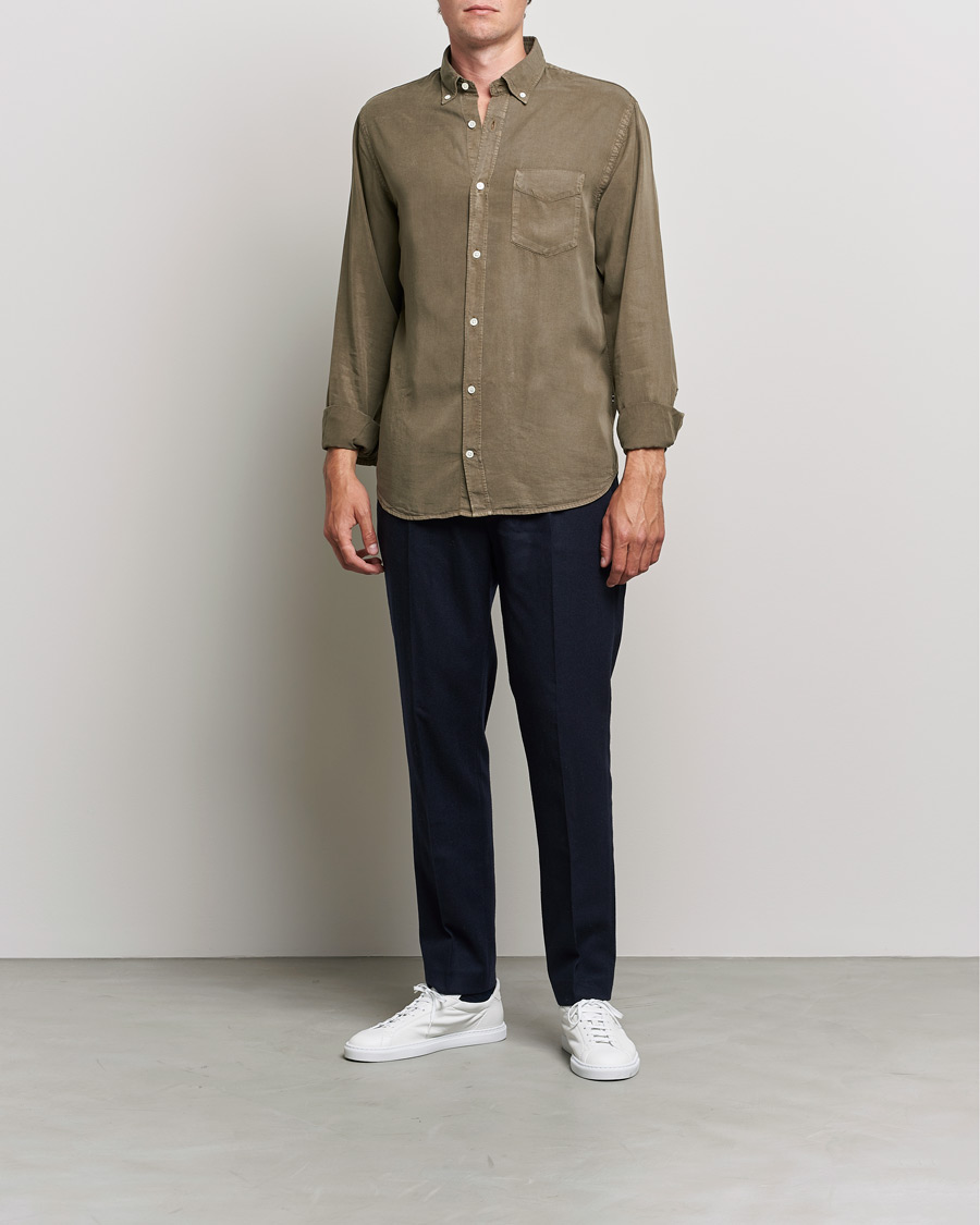 Herre | Skjorter | NN07 | Levon Tencel Shirt Dark Clay