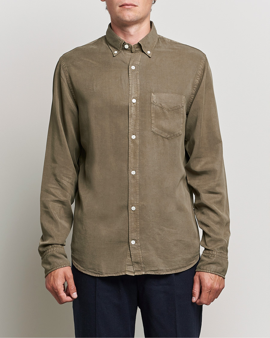 Herre | Skjorter | NN07 | Levon Tencel Shirt Dark Clay