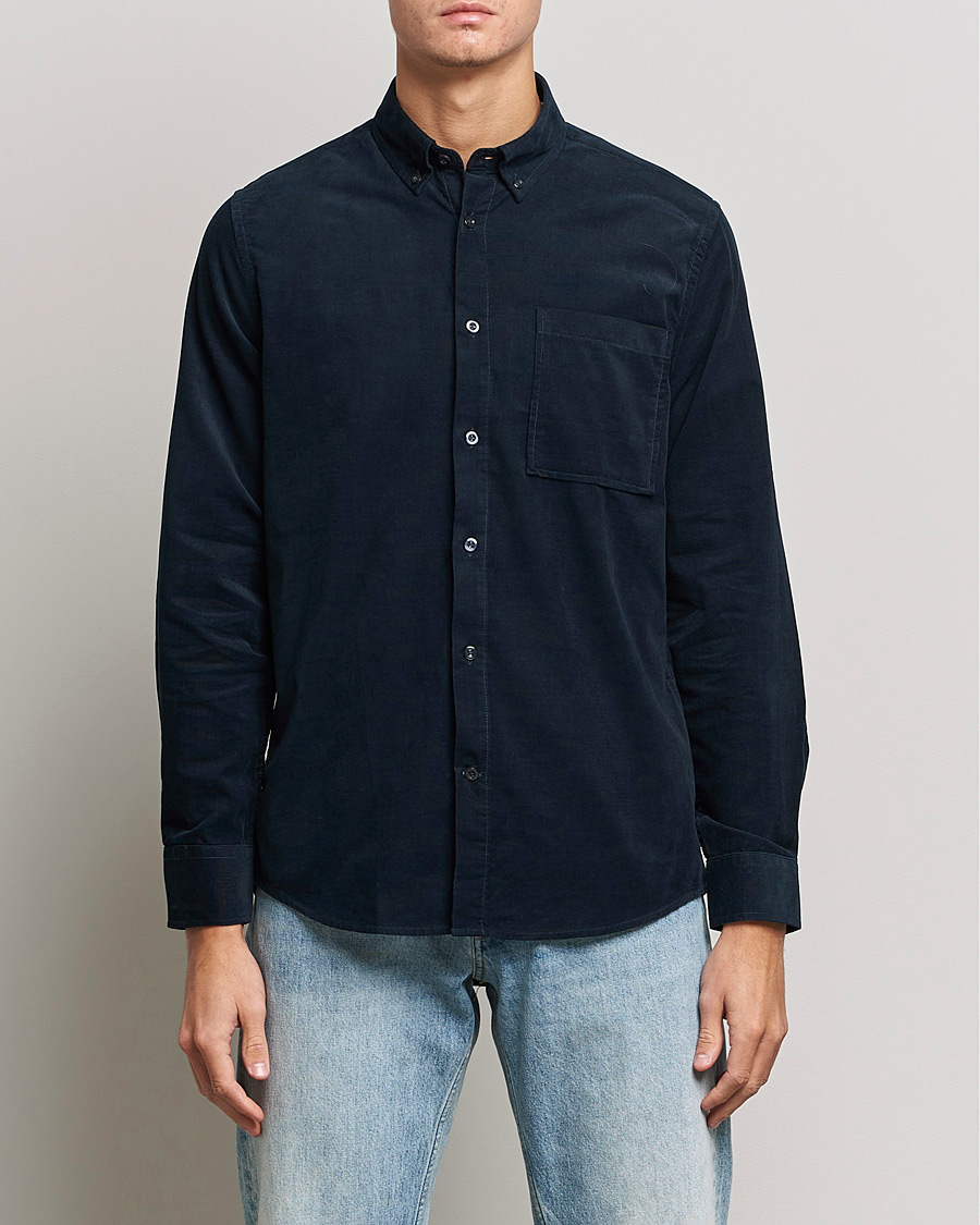 Herre | Skjorter | NN07 | Arne Corduroy Shirt Navy