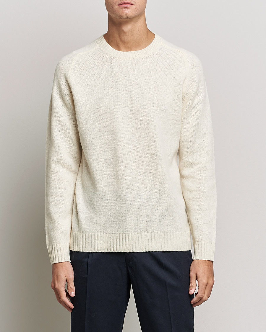 Herre | Trøjer | NN07 | Nathan Brushed Crew Neck Ecru
