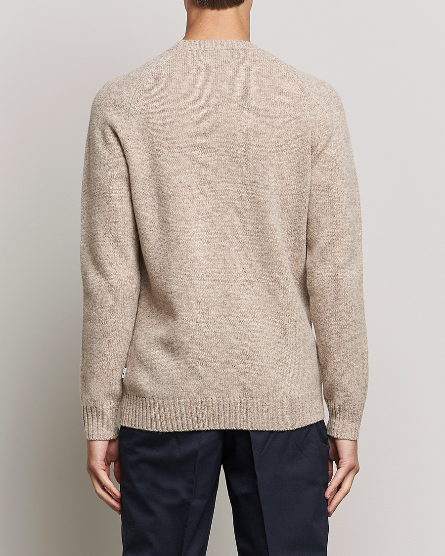 Herre | Trøjer | NN07 | Nathan Brushed Crew Neck Khaki Melange