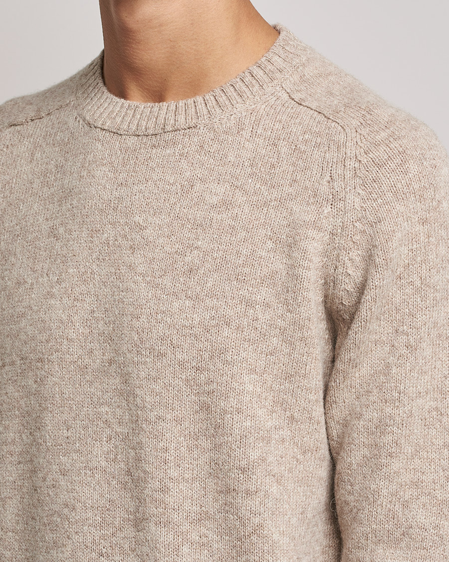 Herre | Trøjer | NN07 | Nathan Brushed Crew Neck Khaki Melange