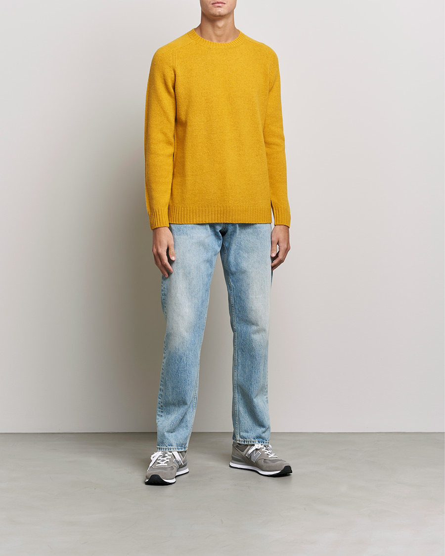 Herre | Trøjer | NN07 | Nathan Brushed Crew Neck Yellow