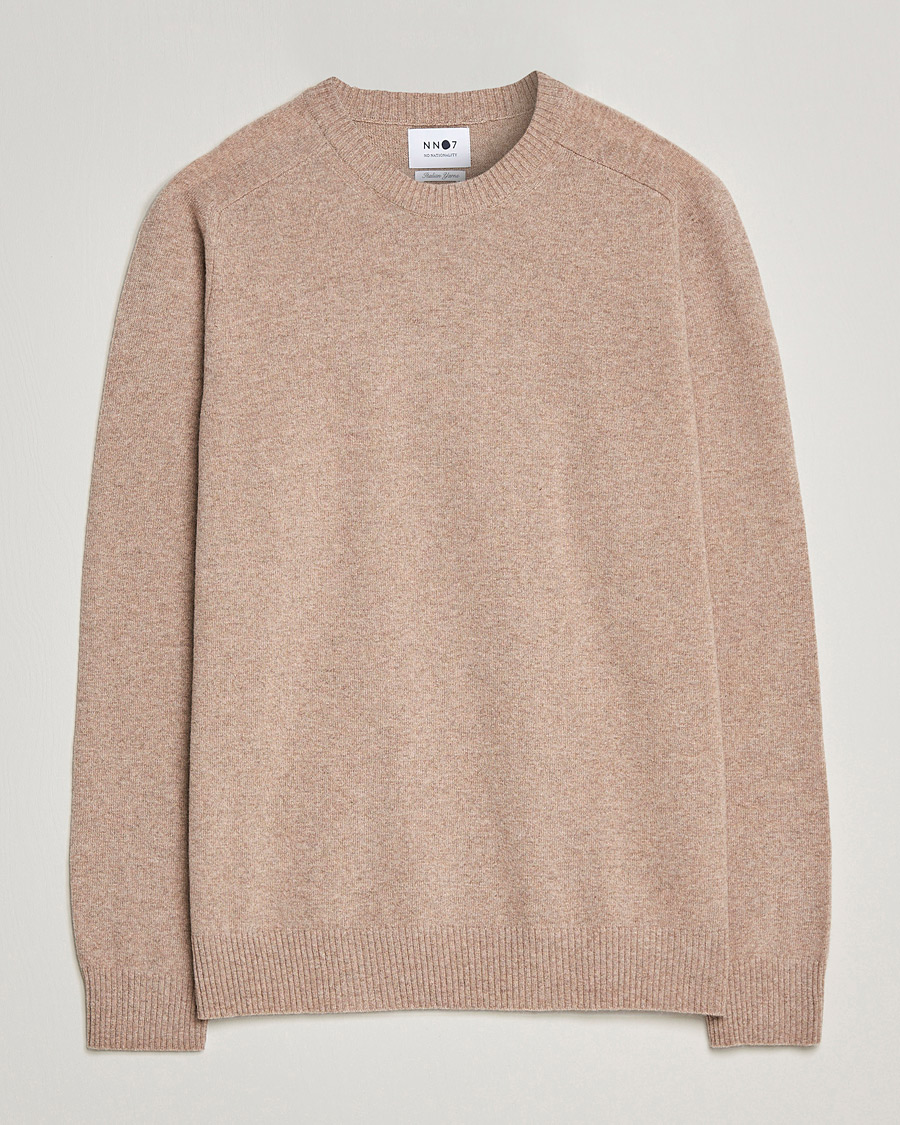 Herre | Trøjer | NN07 | Edward Lambswool Crew Neck Pullover Khaki