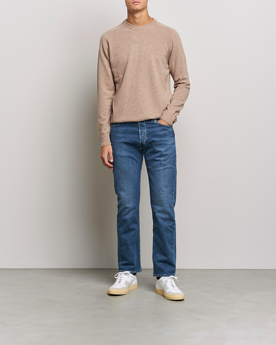 Herre | Trøjer | NN07 | Edward Lambswool Crew Neck Pullover Khaki
