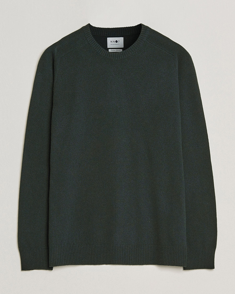 Herre | Trøjer | NN07 | Edward Lambswool Crew Neck Pullover Dark Army