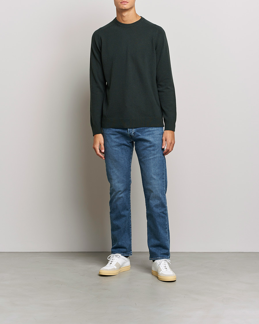 Herre | Trøjer | NN07 | Edward Lambswool Crew Neck Pullover Dark Army