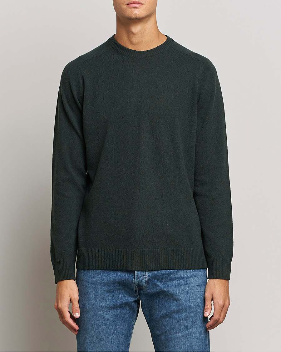 Herre | Trøjer | NN07 | Edward Lambswool Crew Neck Pullover Dark Army