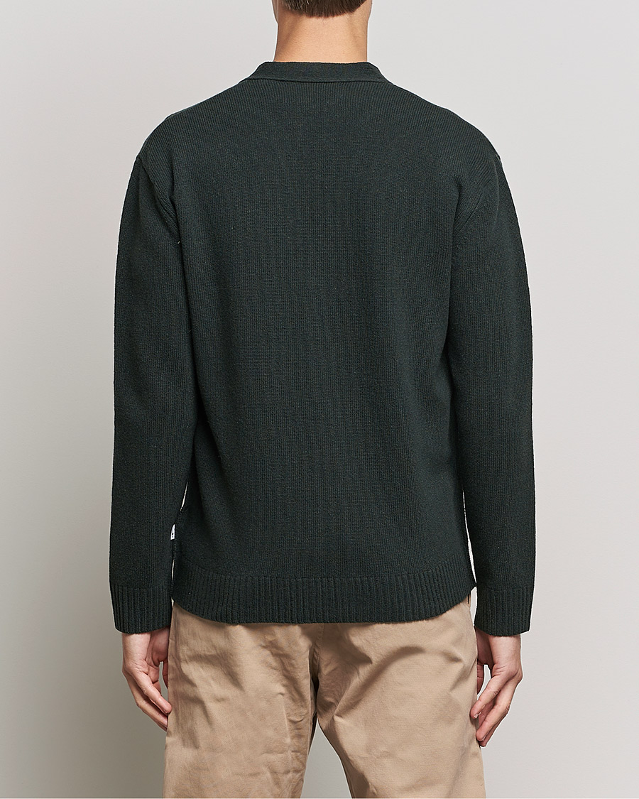 Herre | Trøjer | NN07 | Bjorn Lambswool Cardigan Dark Army