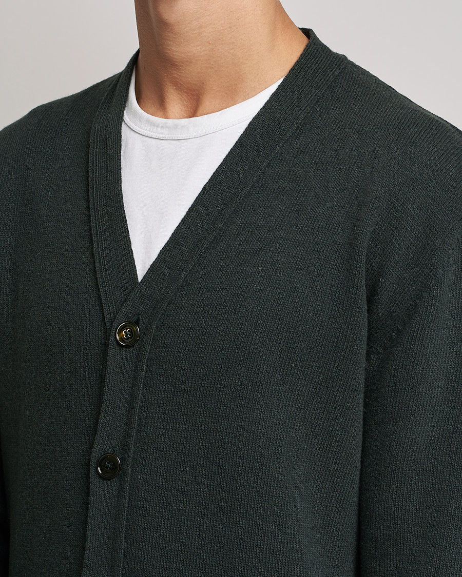 Herre | Trøjer | NN07 | Bjorn Lambswool Cardigan Dark Army