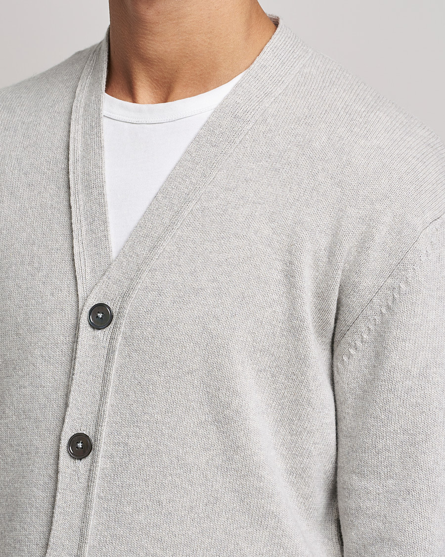 Herre | Trøjer | NN07 | Bjorn Lambswool Cardigan Light Grey Melange