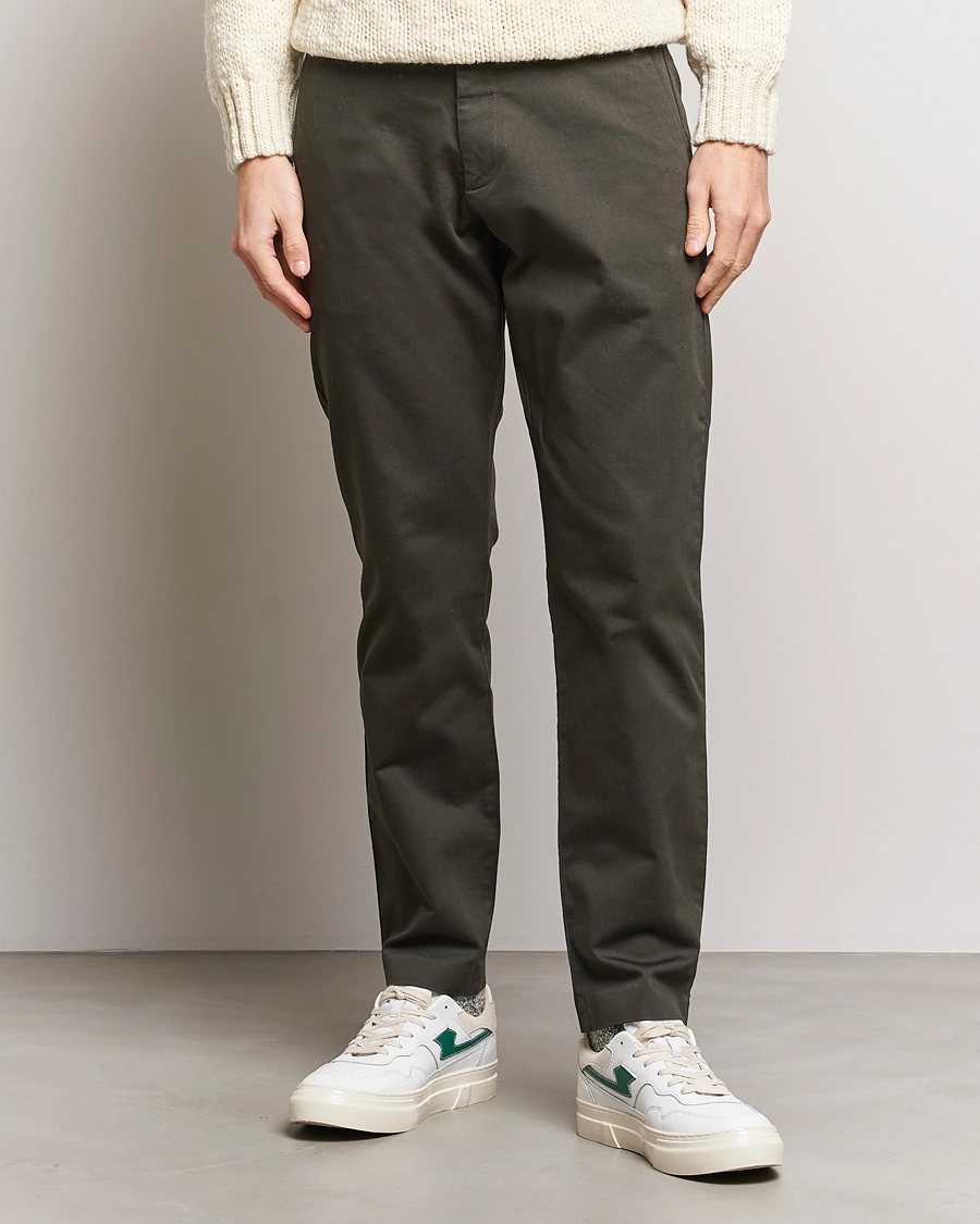 Herre | Tøj | NN07 | Theo Regular Fit Stretch Chinos Dark Army