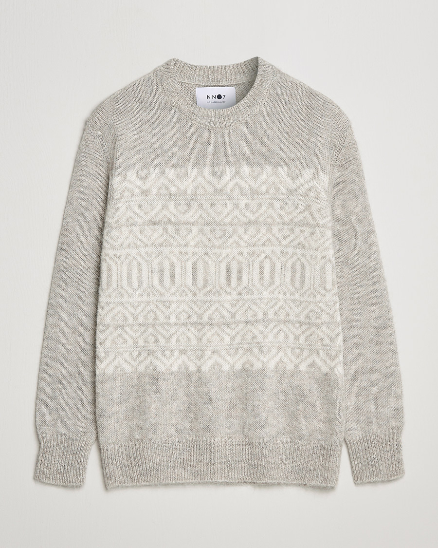 Herre | Trøjer | NN07 | Jason Wool Knitted Sweater Grey Melange