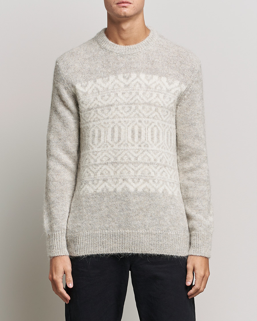 Herre | Trøjer | NN07 | Jason Wool Knitted Sweater Grey Melange