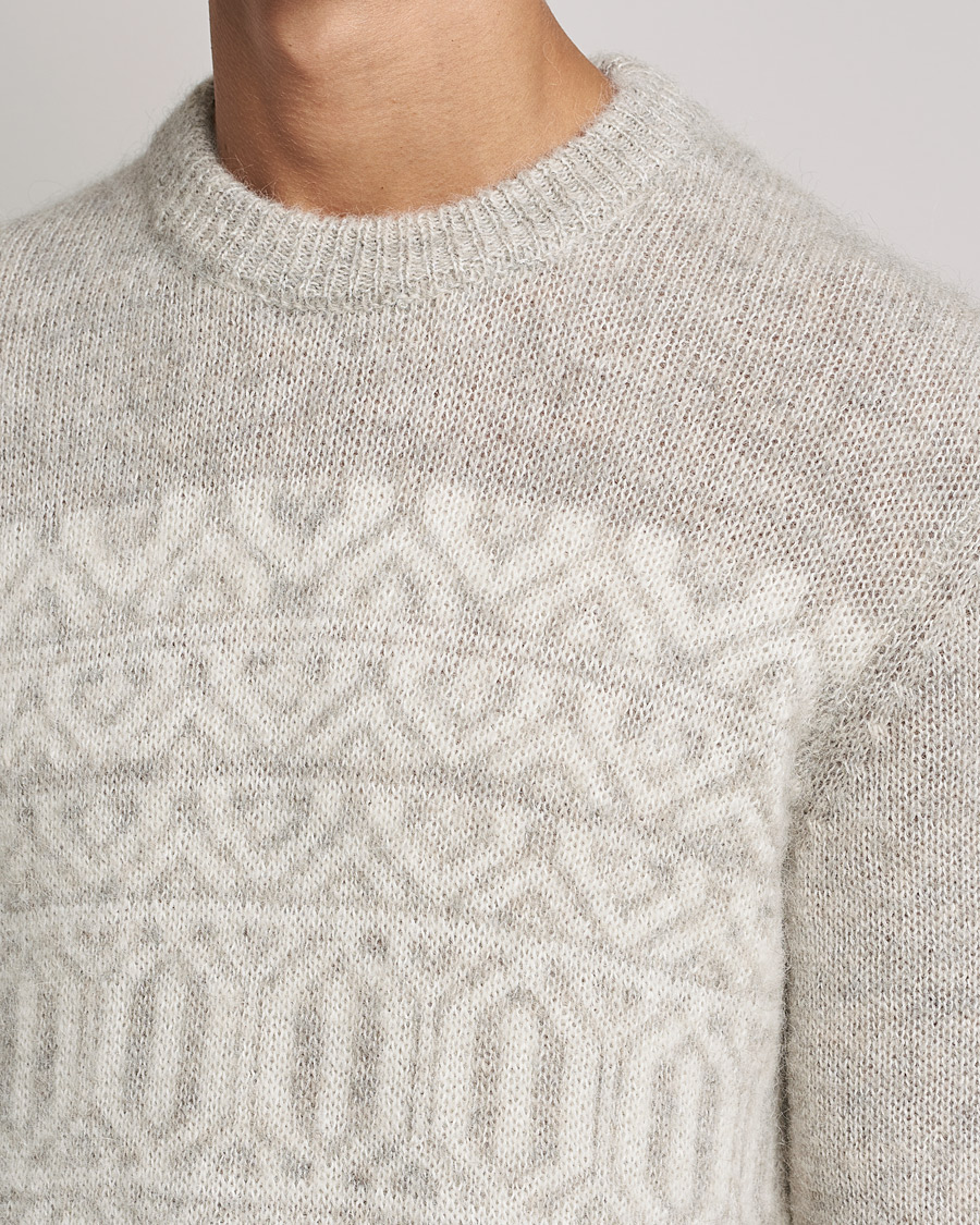 Herre | Trøjer | NN07 | Jason Wool Knitted Sweater Grey Melange