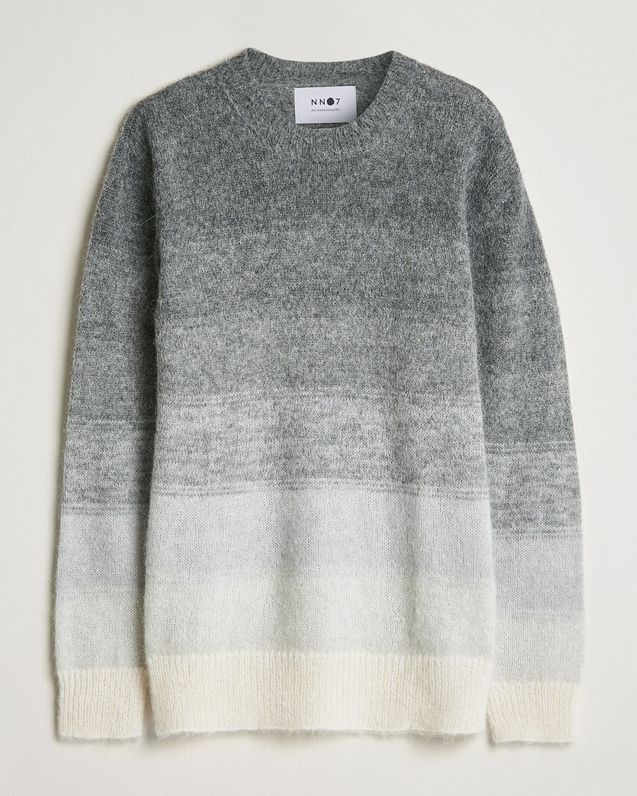 Herre | Trøjer | NN07 | Walther Alpacka Mohair Knitted Sweater Grey Multi