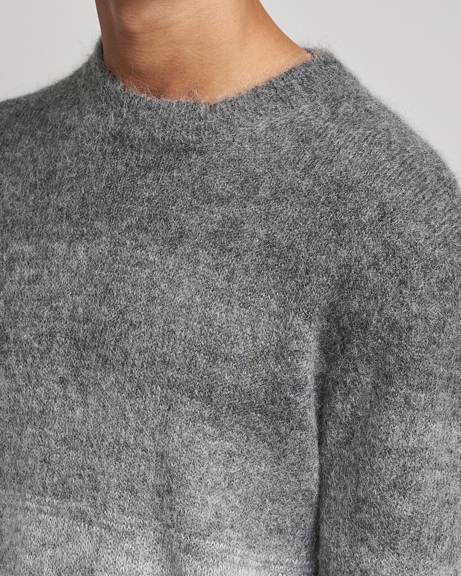 Herre | Trøjer | NN07 | Walther Alpacka Mohair Knitted Sweater Grey Multi