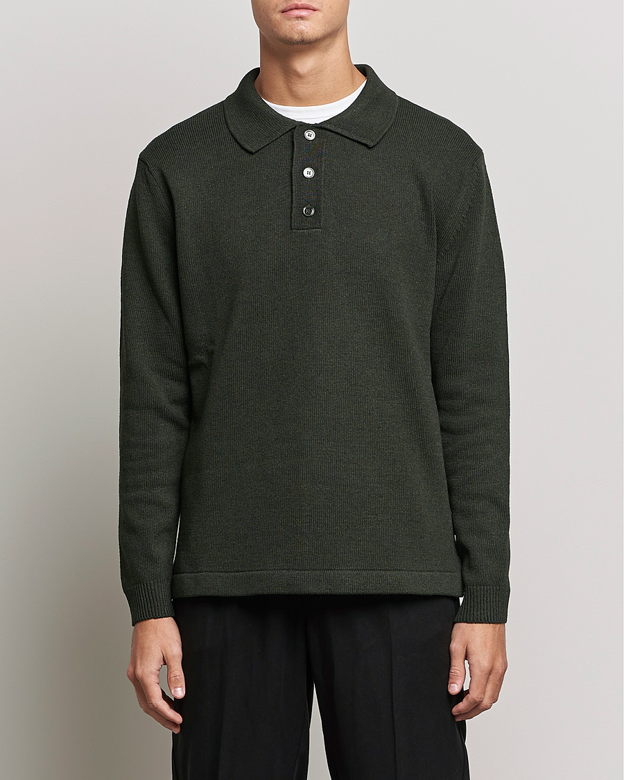 Herre | Trøjer | NN07 | Vito Knitted Polo Dark Green