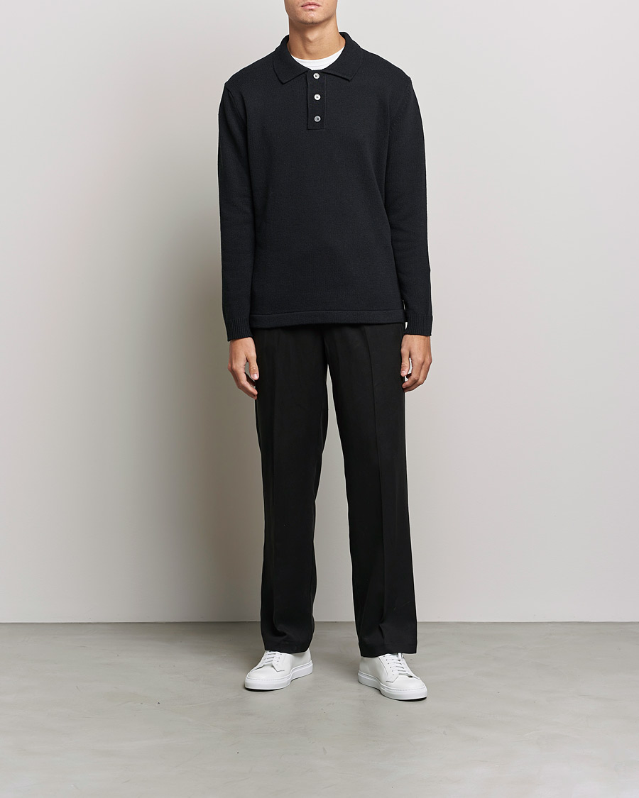 Herre | Trøjer | NN07 | Vito Knitted Polo Black