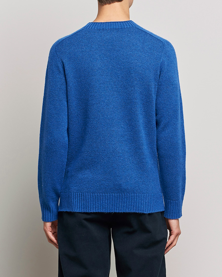 Herre | Trøjer | NN07 | Nathan Brushed Wool Knitted Sweater Cobolt Blue