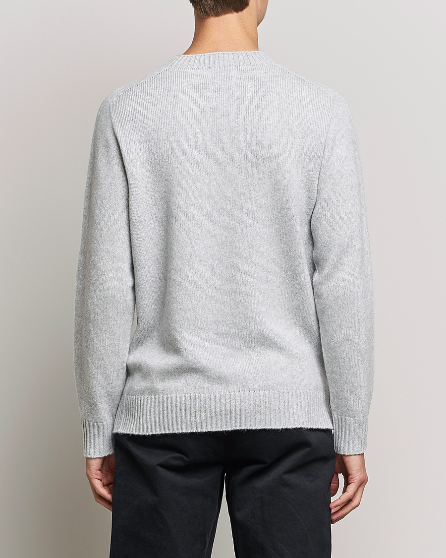 Herre | Trøjer | NN07 | Nathan Brushed Wool Knitted Sweater Light Grey Mel