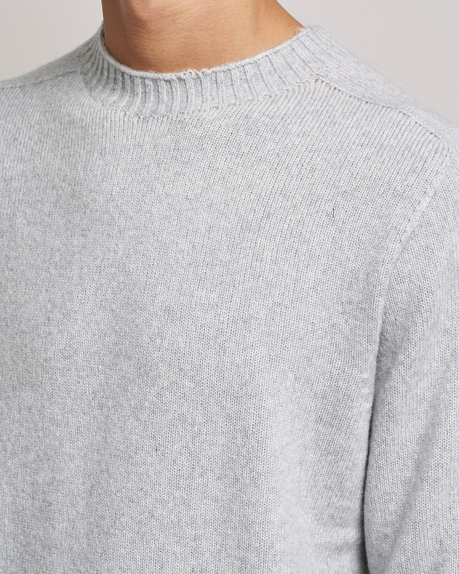 Herre | Trøjer | NN07 | Nathan Brushed Wool Knitted Sweater Light Grey Mel