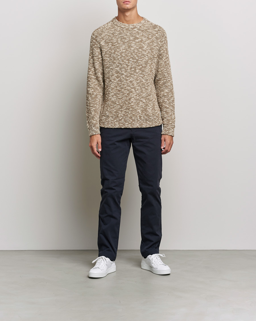 Herre | Trøjer | NN07 | Jesse Cotton Knitted Sweater Pyramid Melange