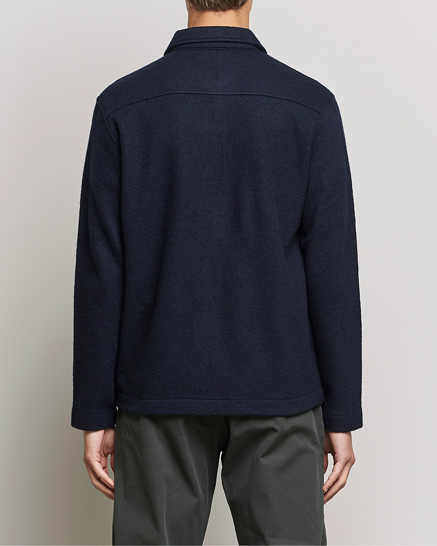 Herre | Trøjer | NN07 | Ivan Boiled Wool Full Zip Navy