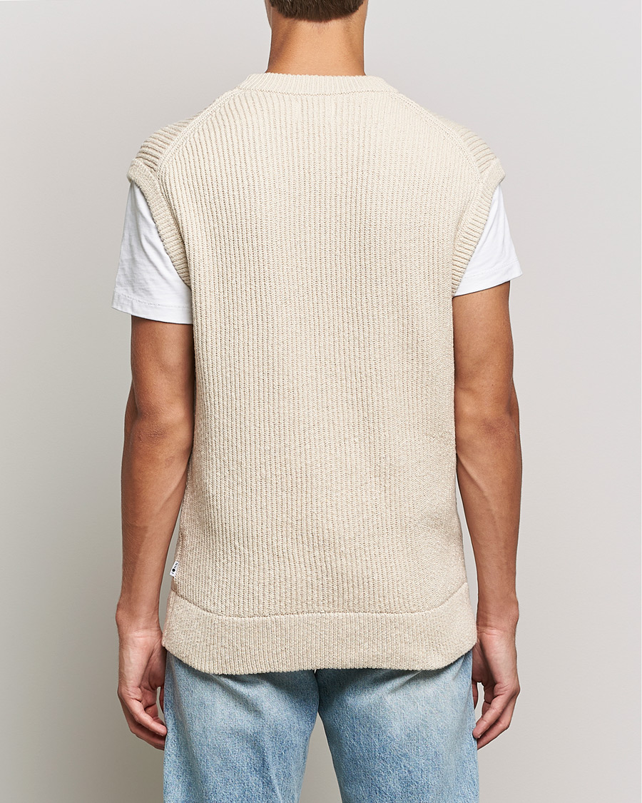 Herre | Trøjer | NN07 | Jesse Ribbed Knited Vest Ecru