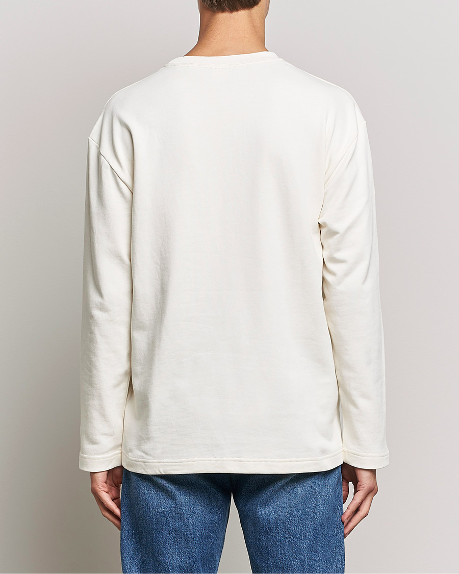 Herre | T-Shirts | NN07 | Alan Heavy Logo Long Sleeve T-Shirt Off White
